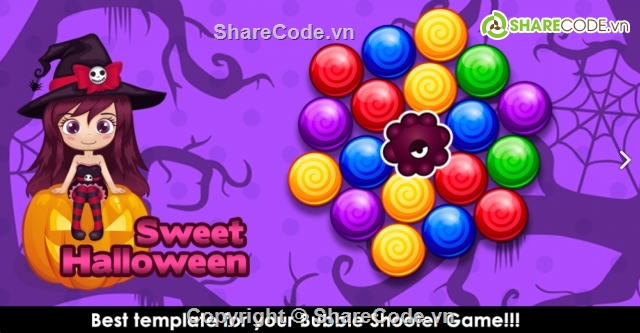 Bubble Shooter,Unity,Shooter,Sweet Halloween,Bubble Shooter Unity